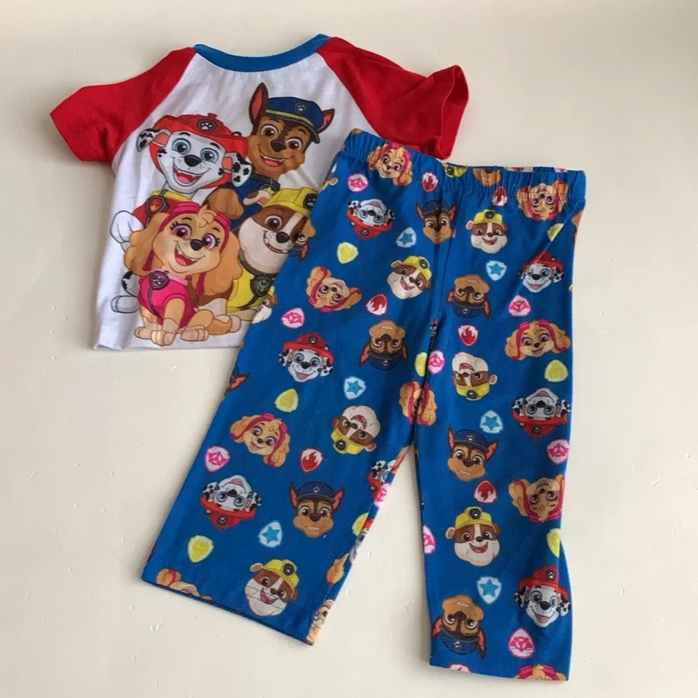 Nickelodeon Paw Patrol PJ Bundle Footed, Fleece & Short Sleeve Matching Set 2T